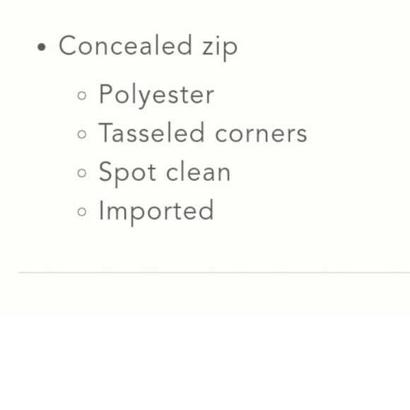 Set of 2 Anthropologie Tassled Fabina Accent Pillow in Navy - Picture 3 of 6